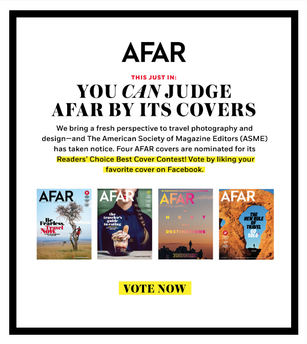 Read more about the article Photographer Elizabeth Weinberg’s AFAR cover nominated