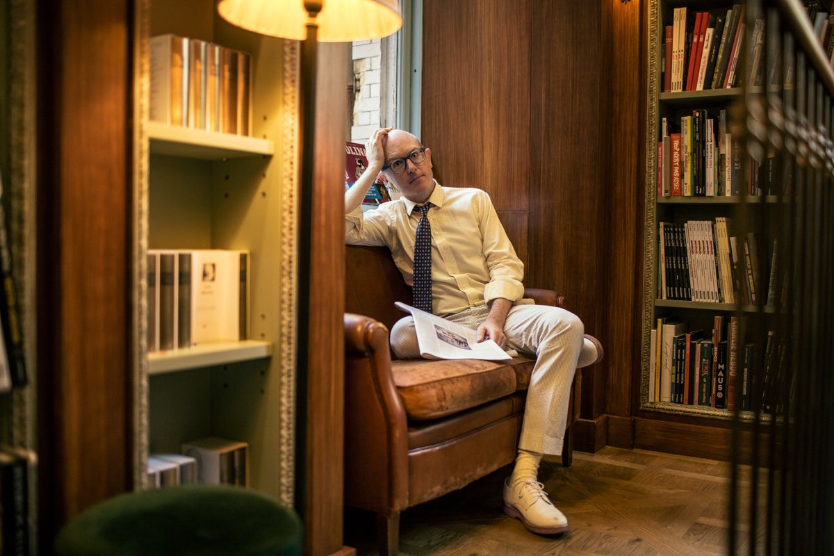 Read more about the article Ricky Rhodes photographed Lorin Stein for Monocle
