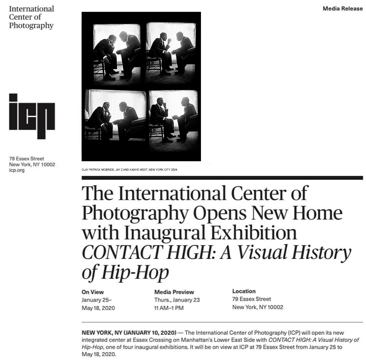 Read more about the article International Center of Photography Hip Hop exhibition x Clay Patrick McBride
